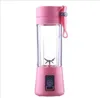 1300 mA Elektrische Juicer Cup Mini Draagbare USB Oplaadbare Juice Blender en Mixer 2 Leaf Plastic Juice Making Cup 2021