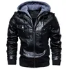 Winterjacke Männer Militärische Oberbekleidung Fleece Taktische Lederjacken Herren Mode Biker Motorrad PU-Mäntel JAQUETA Masculino 220301