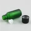 Lege groene essentiële oliefles met opening reducer en cap navulbare e vloeibare flessen 5ml 10 ml 15 ml 30 ml 50ml 100ml 20pcs