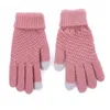 Otoño / invierno antideslizante cálido pantalla táctil guantes para hombres Térmico de faux de lana de las mujeres Mittens 2pcs a par369N520B256D