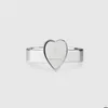 Designer Silver Plated Ring With Heart for Mens e Mulheres noivado Jóias de Jeias de Casamento Gift