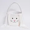 Party Pasen Konijn Mand Lange Oren Pluche Easters Eieren Emmer Bunny Smile Face Candy Gift Bag Festival Party Handtas voor Kids Gratis DHL FHH21-881