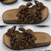 Fashion Women Slippers Beach Shoes Bow Cross Thick Sandals Leopard Grain Outdoor Wild Travel Home Flat Slippers Y200624 GAI