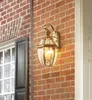 Copper Retro outdoor wall lamp vintage foyer corridor light waterproof balcony garden lighting fixtures E14 Lamp holder