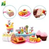 Enfants Cuisine Jouet Fille Gâteau Anniversaire Miniature Stand De Nourriture Ensemble Faire Semblant De Jouer En Plastique Jouets Éducatifs Pour Enfants Cadeaux LJ201009