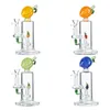 Estilo de frutas Vidro Bongs Hookahs Houncephead Percolator Pêssego Forma de Água Tubulações De Óleo Dab Rigs 14mm Junta feminina com tigela