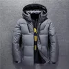 Mäns Ned Parkas 2021 Vinter Jacket Mens Thermal Tjock Coat Snö Röd Svart Parka Warm Man Outwear Fashion-White Duck Män