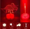3D Lamba Tutucu Dokunmatik Lamba Yatak Çocuk Salon Partisi Gece Işığı USB Kablosu Dekor Aydınlatma yedek 7 Renk Armatür Işık Üsleri