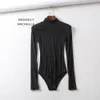 Bradely Michelle Autumn Casual Highneck Longsleeve dzianin Bodysuits Women Nowy moda solidne Jumpsuits T200323