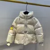 Nuevos niños de moda y coloridos chaqueta de abajo niñas con capucha púrpura abajo chaqueta de invierno niños gruesa ropa de invierno cálida 201125