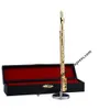 DH miniaturowy model fletu mini muzyczny instrument Dollhouse Akcesoria ozdoby Bożego Narodzenia Dekoracja domu Y200106