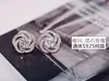 Sweet Cute Simple Fashion Jewelry 925 Sterling Silver Round Cut White Topaz CZ Diamond Rose Flower Earring Women Wedding Stud Earr1816737