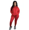 New Wome jogger suit fall winter clothing fleece tracksuits casual pullover hoodies pants two piece set thick outfits sweatsuits 3998