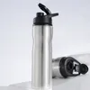 304 eau 750 ml sans bouteille de boisson de sport en acier inoxydable thermique randonnée bouteilles de boisson de vélo escalade tasse tasse 201105