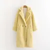 Women's Fur & Faux Women Winter Warm Long Coat Vintage Sleeve Female Thick Teddy Bear Casual Loose Oversize Outwears1