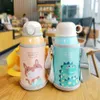 20oz Kids Cartoon Drinking Bottles Double Layers 316 Stainless Steel Water Thermos Children Insulated Cups Portable Home School LJ201218