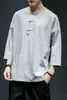Chinese stijl plus size casual t-shirt zomer bottoming shirt harajuku oversized tops mannen kleding 2021 Tang pak korte mouw G1229