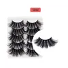 5 Pairs 5D Faux Mink Hair Soft False Eyelashes Fluffy Wispy Long Thick Lashes Handmade Soft Eye Lash Makeup Extension Tools