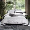 5-star Hotel White Luxury 100% Egyptian Cotton Bedding Sets Full Queen King Size Duvet Cover Bed/Flat Sheet Fitted Sheet set Pil T200706