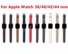 Fashion Designer Reloj Correa para Apple Wheamband Iwatch Band 41mm 45 42mm 38mm 40mm 44mm IWatch 2 3 4 5 6 7 Bandas Correas de cuero Pulsera Rayas Relojes