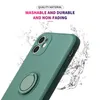 Ciecz Silikonowy Miękki TPU 360 Rotacja Kickstand Pierścionek Uchwyt Na telefon dla iPhone 13 12 Mini 11 Pro Max XS XR 7 8 PLUS