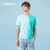 Simwood 2021 Zomer Nieuwe Tie-geverfd Katoen-Jersey T-shirt Mannen Mode Hip Hop Streetwear Tees Tops SJ130396 G1229