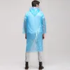 Adulte unisexe Transparent jetable imperméable vêtements de pluie scénique Camping en plein air à capuche étanche Portable jetable imperméable Poncho YL0042