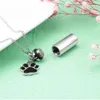 Ashes For Love Pet Paws Print Stainless Steel Keepsake Pendant Cylinder Ashes Cremation Urn Jewelry Necklace1781517