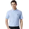 Hohe Qualität 2020 Neue Sommer Männer Shirt Kurzarm Oxford 100% Baumwolle Hemd Fashion Formal Business Arbeit Kausalen Shirts DTA010 G0105