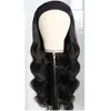 Human Hair Capless Wigs Peruvian Virgin Hair Headband Black Full-machine Body Wave Deep Wave Kinky Curly Straight 100% Human Hair 10-32inch