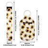 3 Pieces Travel Keychain Set for Party Favor, Including 30ml Hand Sanitizer and Chapstick Holder, Wristlet Lanyard 95 Colors