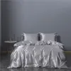 Elastic Silk Duvet Cover och Pillowcases Sängkläder 3 st Set Twin Queen King Teenager Quilt Cover Set 2021 Europe America Hot