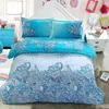 3D Bedclothesベッドセット動物の花の反応印刷4PCS寝具セット柔らかいベッドシートのデュヴァーカバーとピローケースホームテキスタイルT200706