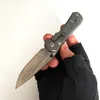 Limited Custom Version Chris Reeve Knives Inkosi Sandblasting TC4 Titanium Handle Damascus Folding Knife Perfect Pocket EDC Tactical Camping Hunting Tools