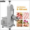 Xeoleo Bone Sawing Machine Bone Cutting Machine Frozen Meat Cutter Commercial Cut Trotter/Ribs/Fish/Meat/Beef 110V/220V