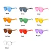 2021 Rimless Round Vintage Pink Purple Blue Sunglasses Women Designer Siamese Candy Color Trend Goggles Frameless Glasses2653151