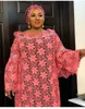 Afrikanska Klänningar För Kvinnor Afrika Kläder Muslim Lång Klänning Högkvalitativ Längd Mode Afrikansk Lace Klänning För Lady med Headtie