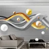 Personnalisé 3D stéréoscopique géométrique cercle boule moderne grande murale salon canapé TV fond mur Art décor peinture papier peint