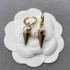 2023 Designer New Gujia forme de crème glacée unique double boucles d'oreilles femme 925 argent aiguille anneau boucles d'oreilles