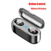 New F9 True wireless headphones TWS Bluetooth 50 earphones 2600mAh charging case 8D Stereo headsets with dual MIC Led Display2509065