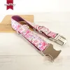 MUTTCO top quality handmade purple floral unique style pet collar dog leads chain rope pets products dogs collars leashes set LJ201109