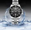 Wlistth Heren Waterdicht Wit Leer Sterk Luminous Sports Horloge Waterdichte Serie Sterk Luminous Sports Horloge