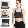 Thread Doppellagige Yoga-Outfits, Tank-Tops, Sportunterwäsche, Damen-Kreuzweste, stoßfest, Fitness-BH, Fitnessstudio, Kleidung, Hemd