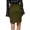 Glo-story 패션 여름 여성 데님 연필 분할 스커트 높은 허리 섹시한 작업 착용 숙녀 스커트 WQZ-1803 201109