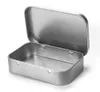 Rectangular Hinged Metal Storage Box Container with Lid,Multipurpose Portable Small Tin Boxes Empty Containers XB