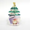 2PCS في مجموعة عشية عيد الميلاد أبل صندوق المنزلية الديكور التعبئة حقيبة حلوى عيد الميلاد هدية مربع عيد الميلاد شجرة عائلة الحاضر ورقة حقيبة A12