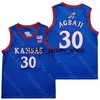 NCAA College Kansas Jayhawks Jersey Jersey Ochai Agbaji Vermelho Tamanho azul S-3XL Todos Bordado Costurado