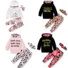 9 Style baby Clothing Sets Girl Flowers Casual Kids Clothes long Sleeve Hoodies pant headband