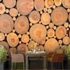 Custom Mural Wallpaper 3D Non-woven Wood Grain Growth Rings European Retro Wall Decorations Living Room Bed