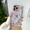 Pulseira de pulso Ultra Fin Fin IMD Soft TPU Casos de telefone floral transparente para iPhone 13 12 11 Pro Max XR XS x 8 7 Plus Caso de Eletroplatação